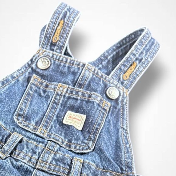 Old Navy Blue Denim Overalls - Picture 2 of 4